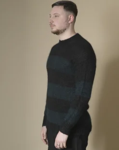 La Piscine Paris Pull en mohair bleu et Isabel Benenato*Homme Pulls & Gilets