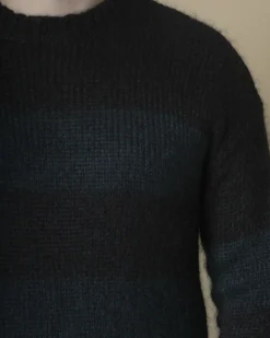La Piscine Paris Pull en mohair bleu et Isabel Benenato*Homme Pulls & Gilets