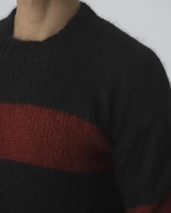 La Piscine Paris Pull en mohair rouge et Isabel Benenato*Homme Pulls & Gilets