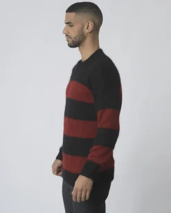 La Piscine Paris Pull en mohair rouge et Isabel Benenato*Homme Pulls & Gilets