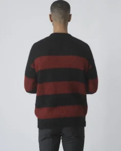La Piscine Paris Pull en mohair rouge et Isabel Benenato*Homme Pulls & Gilets