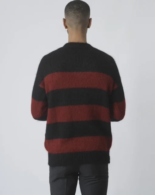 La Piscine Paris Pull en mohair rouge et Isabel Benenato*Homme Pulls & Gilets