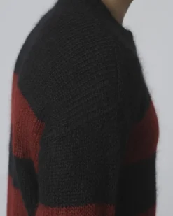 La Piscine Paris Pull en mohair rouge et Isabel Benenato*Homme Pulls & Gilets
