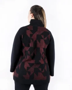 La Piscine Paris Pull en mérinos à motifs géométriques rose She's so*Femme Pulls & Cardigans