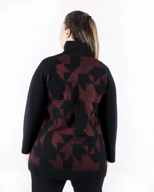 La Piscine Paris Pull en mérinos à motifs géométriques rose She's so*Femme Pulls & Cardigans