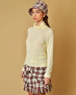La Piscine Paris Pull en viscose à col roulé drapé Malloni*Femme Tops