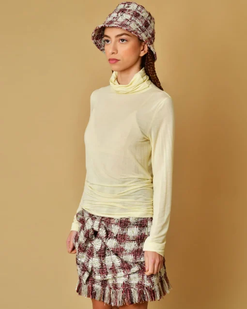 La Piscine Paris Pull en viscose à col roulé drapé Malloni*Femme Tops