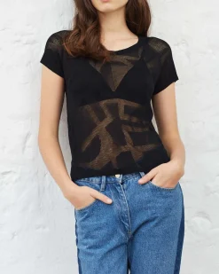 La Piscine Paris Pull en viscose à imprimé ajouré Chacok*Femme Pulls & Cardigans