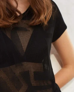 La Piscine Paris Pull en viscose à imprimé ajouré Chacok*Femme Pulls & Cardigans