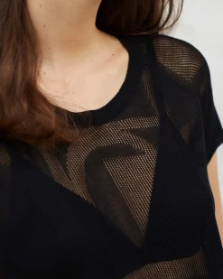 La Piscine Paris Pull en viscose à imprimé ajouré Chacok*Femme Pulls & Cardigans