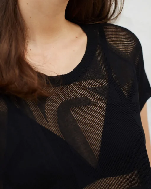 La Piscine Paris Pull en viscose à imprimé ajouré Chacok*Femme Pulls & Cardigans