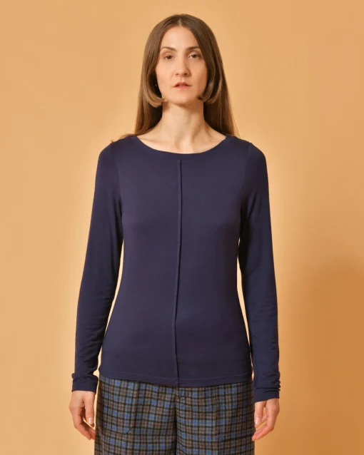 La Piscine Paris Pull en viscose marine Malloni*Femme Pulls & Cardigans