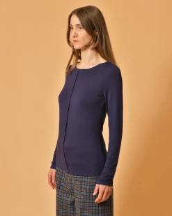 La Piscine Paris Pull en viscose marine Malloni*Femme Pulls & Cardigans