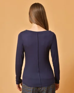 La Piscine Paris Pull en viscose marine Malloni*Femme Pulls & Cardigans