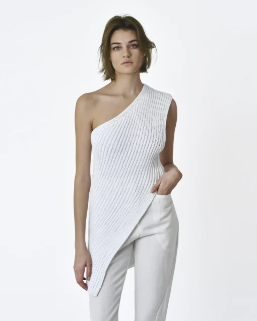 La Piscine Paris Pull maille épaisse asymétrique Isabel Benenato*Femme Pulls & Cardigans