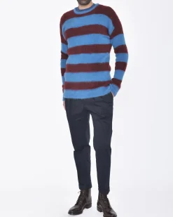 La Piscine Paris Pull maille rayée et rouge John Galliano*Homme Pulls & Gilets