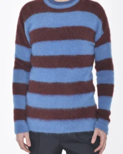 La Piscine Paris Pull maille rayée et rouge John Galliano*Homme Pulls & Gilets