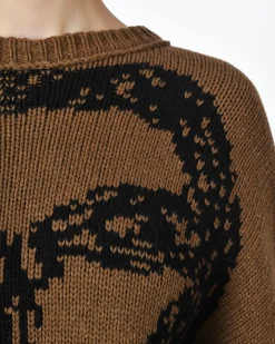 La Piscine Paris Pull motif visage en maille épaisse Isabel Benenato*Femme Pulls & Cardigans