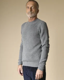 La Piscine Paris Pull ras du cou en laine mérinos côtelée Manostorti*Homme Pulls & Gilets