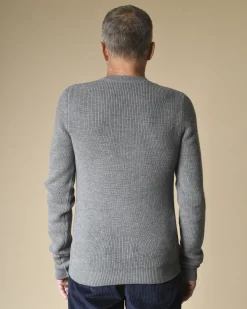 La Piscine Paris Pull ras du cou en laine mérinos côtelée Manostorti*Homme Pulls & Gilets