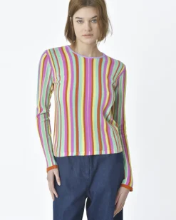 La Piscine Paris Pull rayé multicolore Forte Forte*Femme Pulls & Cardigans