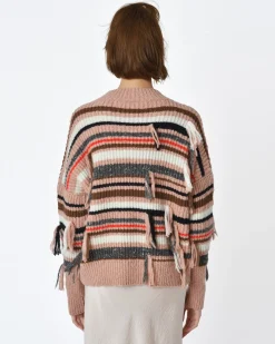 La Piscine Paris Pull à rayures col en v Maison Flâneur*Femme Pulls & Cardigans