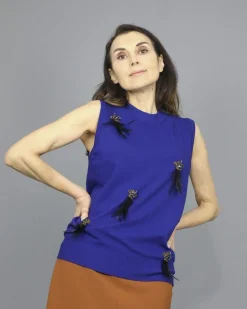 La Piscine Paris Pull sans manches à ornements L'Edition*Femme Pulls & Cardigans