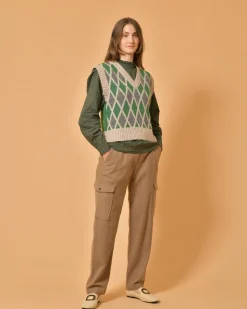 La Piscine Paris Pull sans manches en laine mélangée Diega*Femme Pulls & Cardigans