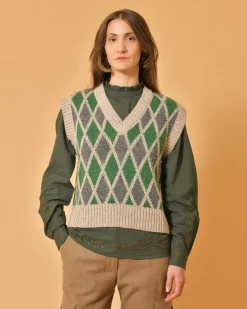 La Piscine Paris Pull sans manches en laine mélangée Diega*Femme Pulls & Cardigans