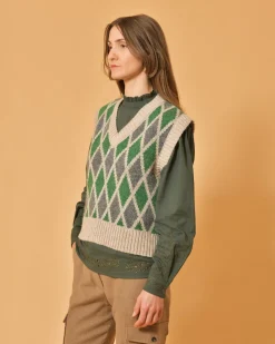 La Piscine Paris Pull sans manches en laine mélangée Diega*Femme Pulls & Cardigans