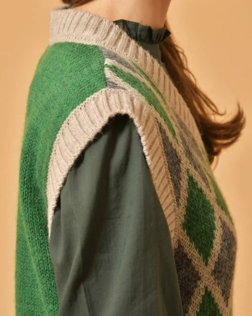 La Piscine Paris Pull sans manches en laine mélangée Diega*Femme Pulls & Cardigans