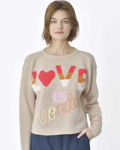 La Piscine Paris Pull-over "Love is wonder" Forte Forte*Femme Pulls & Cardigans