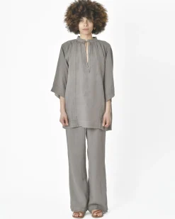 La Piscine Paris Pyjama marron 120% Lino*Femme Lingerie