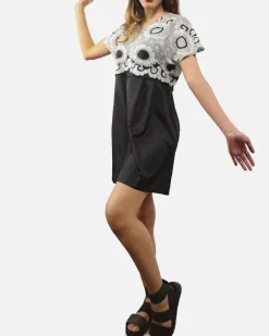 La Piscine Paris Robe à empiècement fleuris noir et Gaowei Xinzhan (GX)*Femme Robes