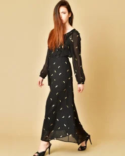 La Piscine Paris Robe à imprimés plumes Chemins Blancs*Femme Robes