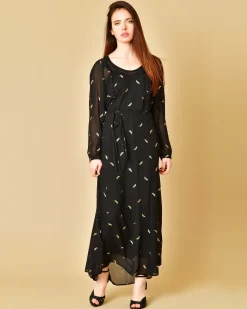 La Piscine Paris Robe à imprimés plumes Chemins Blancs*Femme Robes