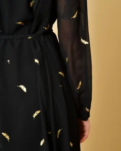 La Piscine Paris Robe à imprimés plumes Chemins Blancs*Femme Robes
