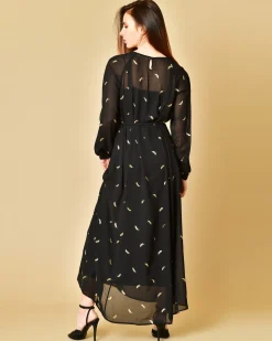 La Piscine Paris Robe à imprimés plumes Chemins Blancs*Femme Robes