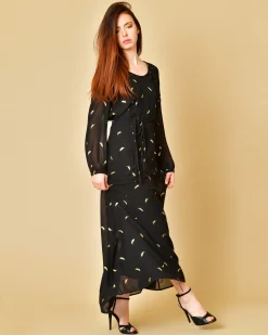 La Piscine Paris Robe à imprimés plumes Chemins Blancs*Femme Robes