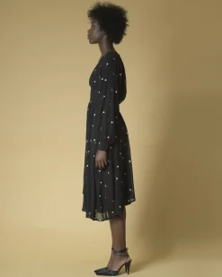 La Piscine Paris Robe à plis et broderies fleuries Idano*Femme Robes