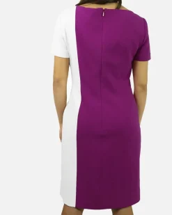 La Piscine Paris Robe à rayures graphique en soie violette Fendi*Femme Robes