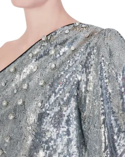 La Piscine Paris Robe à sequin argent brodés de pierres*Femme Robes