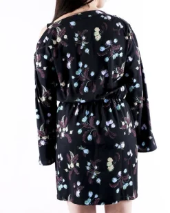 La Piscine Paris Robe asymétrique en crêpe à motifs fleurs du paradis Isabelle Blanche*Femme Robes