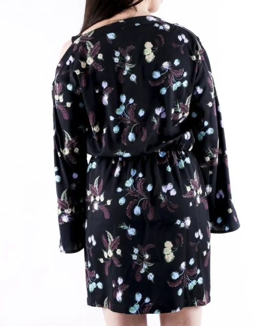 La Piscine Paris Robe asymétrique en crêpe à motifs fleurs du paradis Isabelle Blanche*Femme Robes
