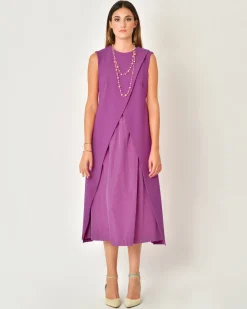 La Piscine Paris Robe bi-matière avec jupe plissée Malloni*Femme Robes