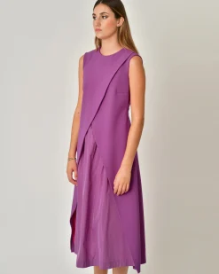 La Piscine Paris Robe bi-matière avec jupe plissée Malloni*Femme Robes