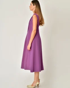 La Piscine Paris Robe bi-matière avec jupe plissée Malloni*Femme Robes