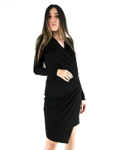 La Piscine Paris Robe bi-matières drapée lamée Nenette*Femme Robes