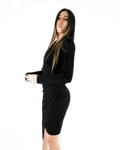 La Piscine Paris Robe bi-matières drapée lamée Nenette*Femme Robes