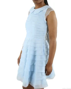 La Piscine Paris Robe bleue à volant Edward Achour*Femme Robes